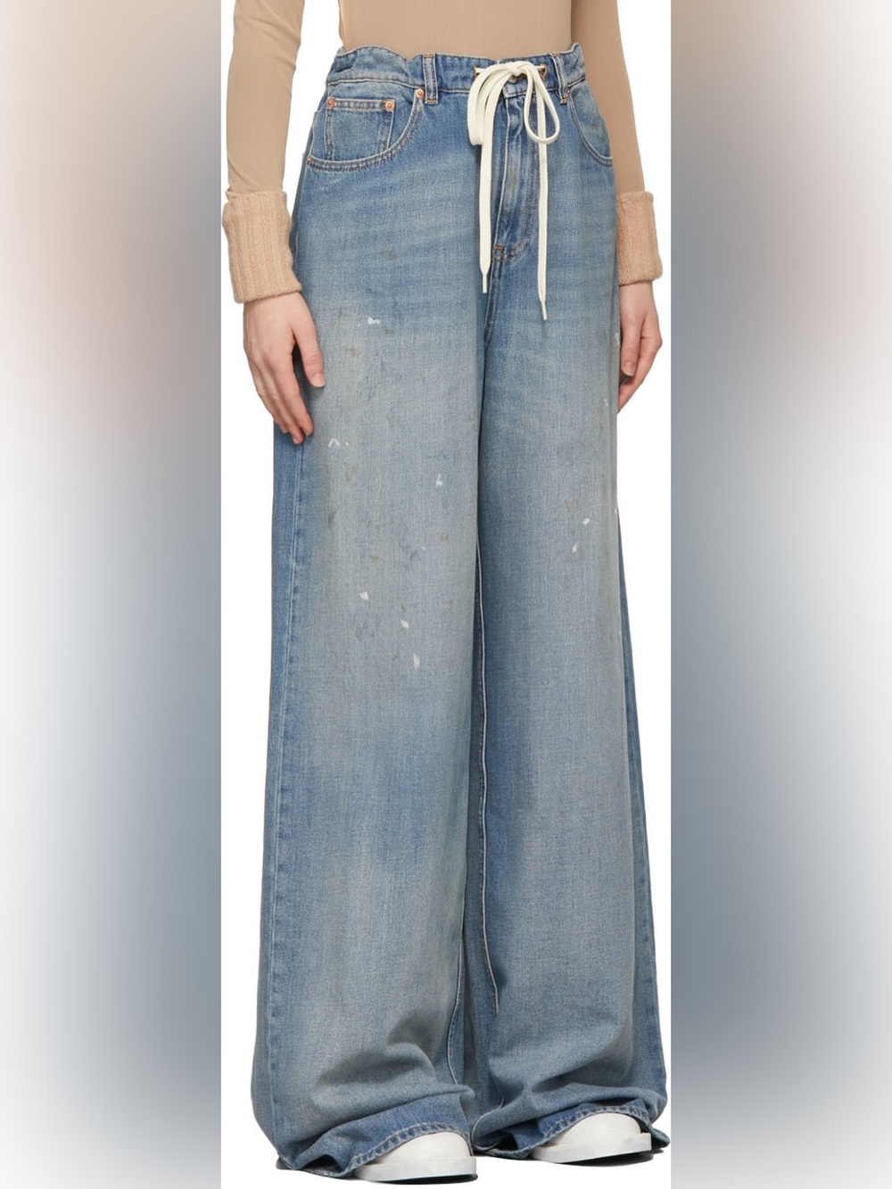 MM6 Maison Margiela Indigo 5 Pocket Shoe String Jeans - Picture 14 of 15